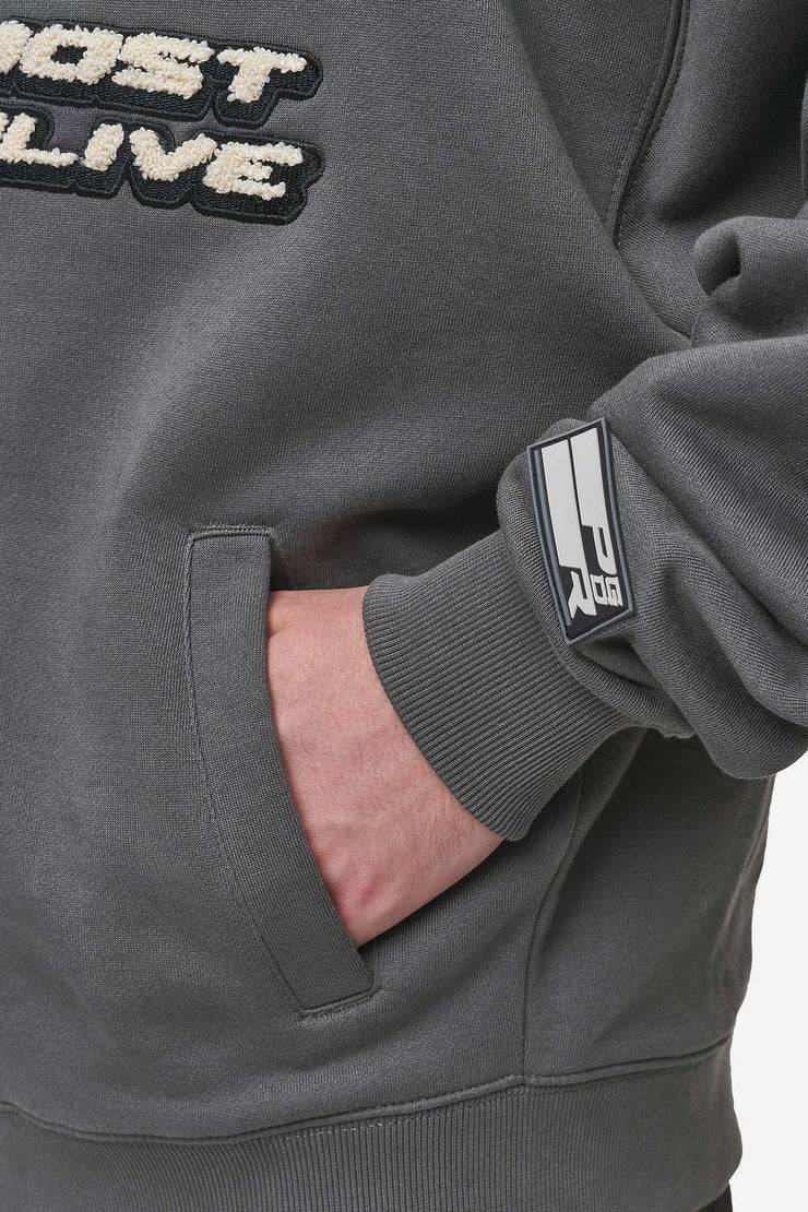 Pegador Hogan Boxy Sweat Jacket Washed Anthracite Bis zu 65% Rabatt