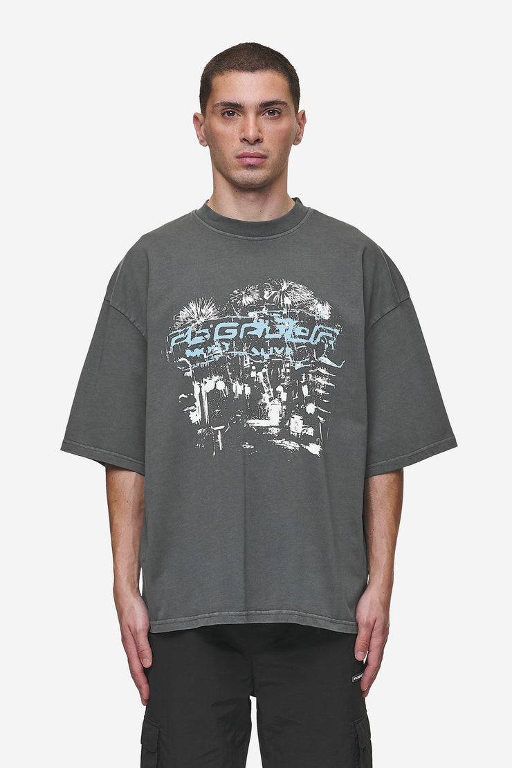 Pegador Macon Boxy Tee Washed Anthracite Sonderangebot der Fabrik