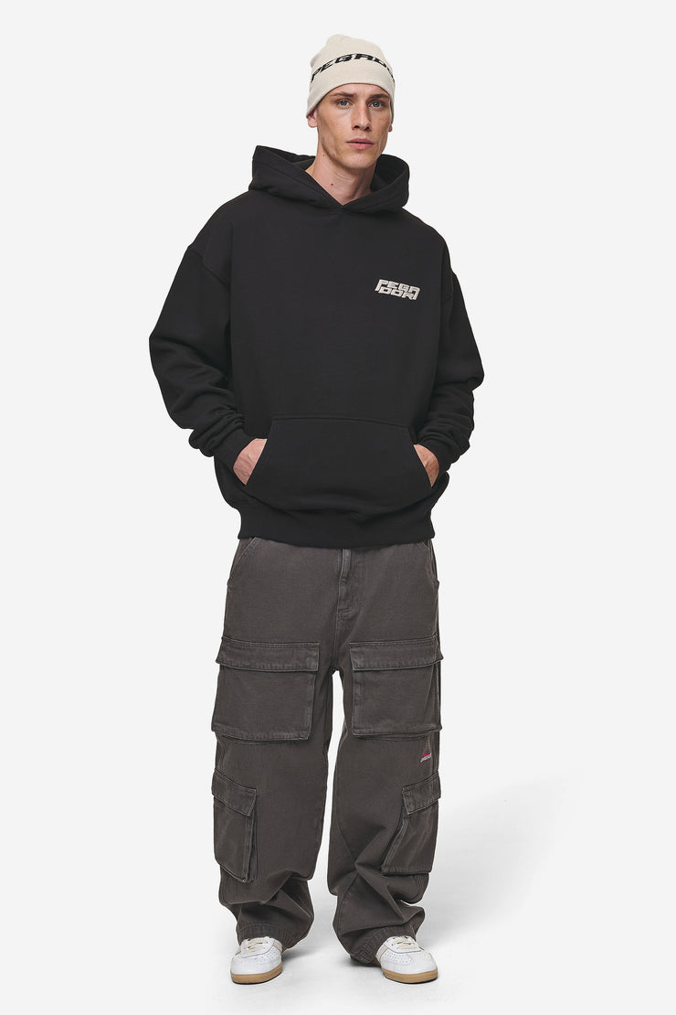 Pegador Doyer Oversized Hoodie Washed Black Vierteljährliche Förderung
