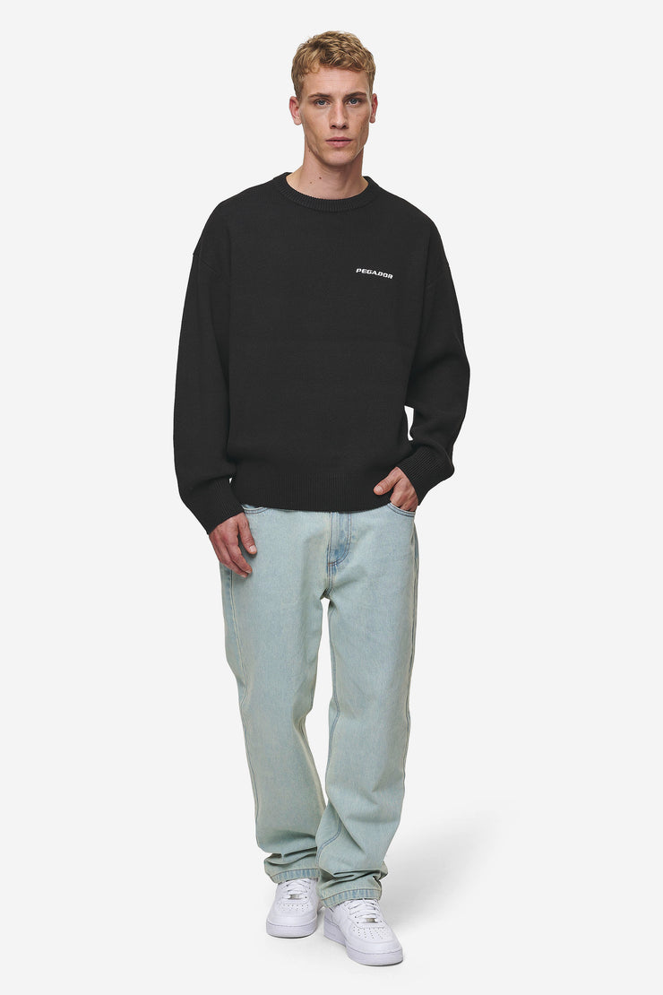 Pegador Logo Oversized Knit Sweater Black Clearance-Verkauf