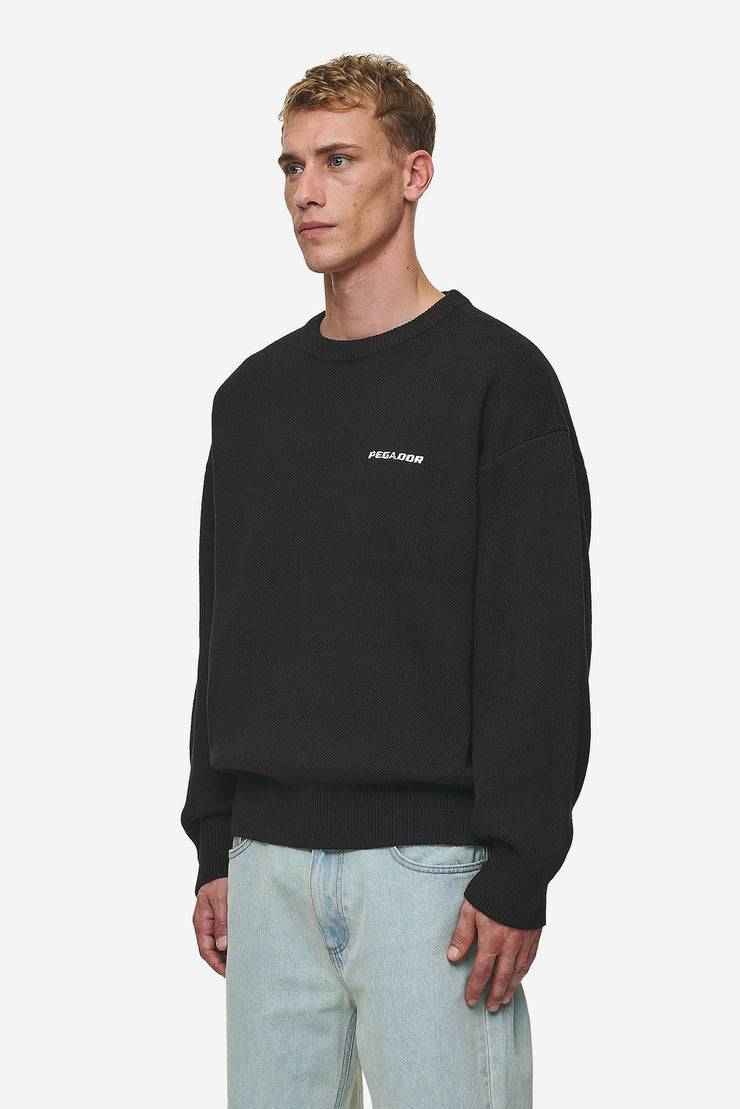 Pegador Logo Oversized Knit Sweater Black Clearance-Verkauf