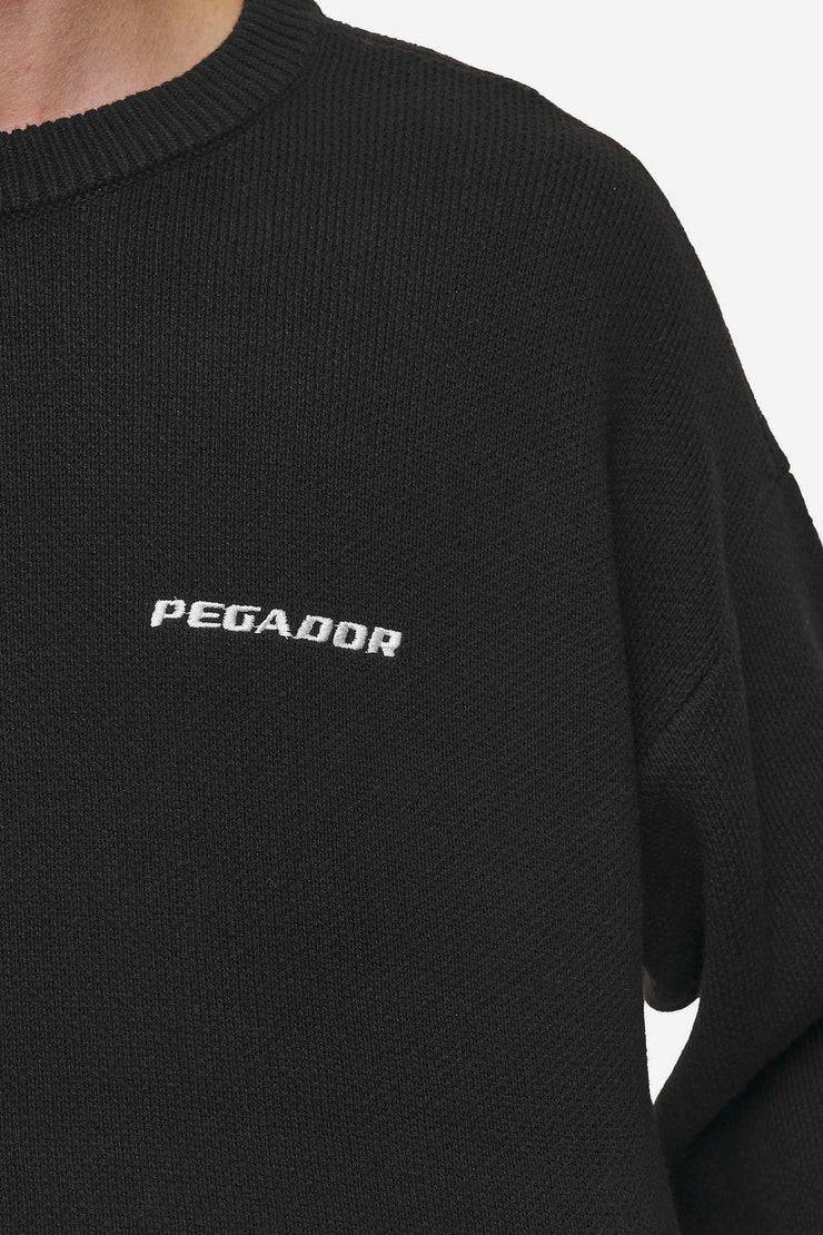 Pegador Logo Oversized Knit Sweater Black Clearance-Verkauf