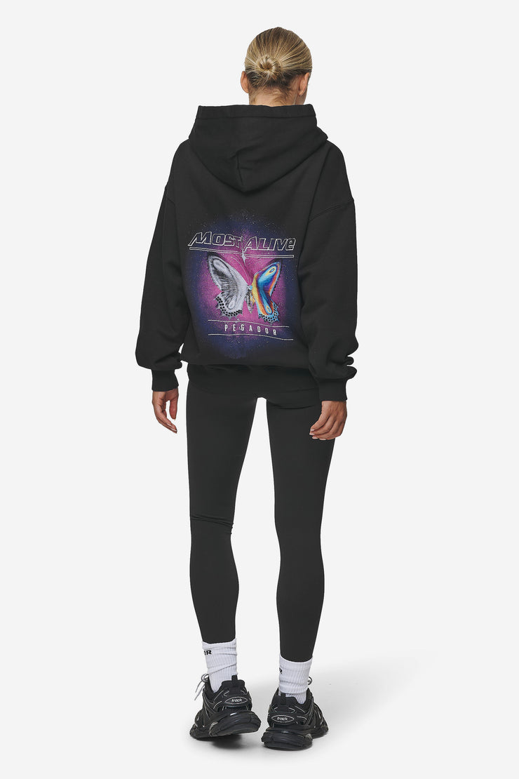Pegador Nena Oversized Hoodie Washed Black Sonderangebot