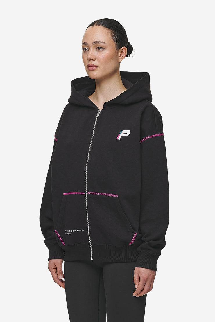 Pegador Jenna Oversized Sweat Jacket Washed Black Online Shopping