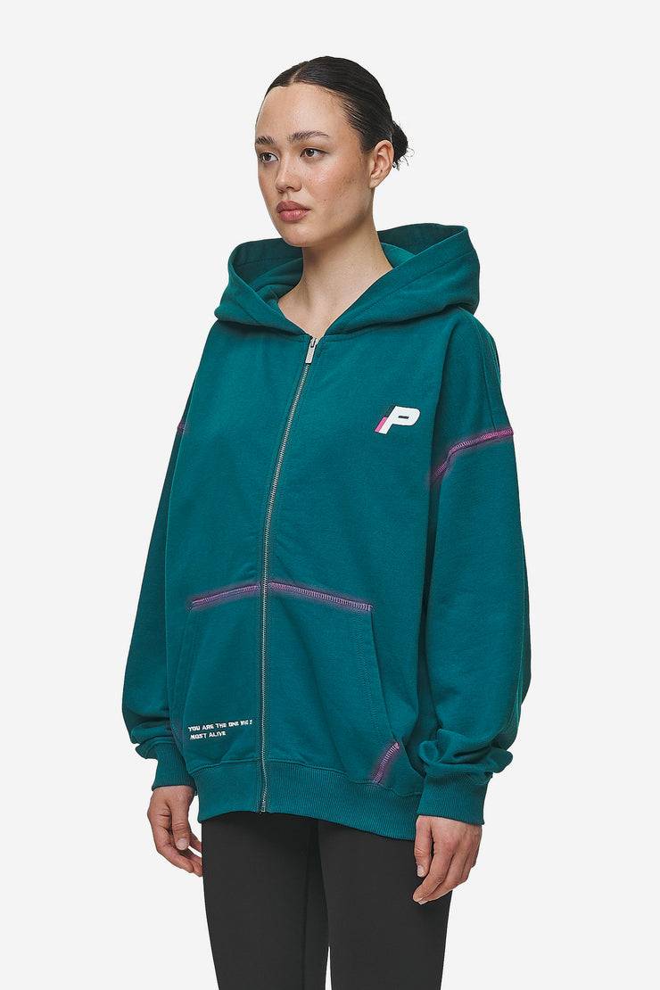 Pegador Jenna Oversized Sweat Jacket Washed Urban Turquoise Exklusivangebot