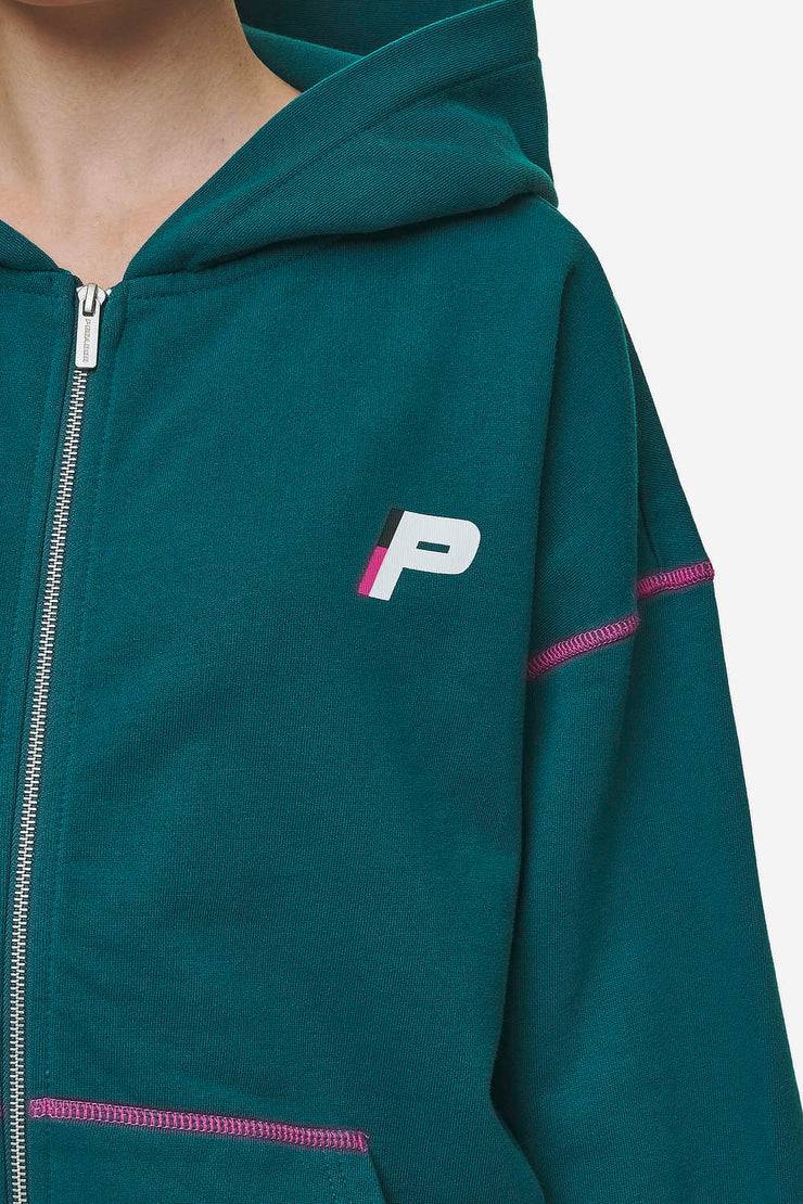 Pegador Jenna Oversized Sweat Jacket Washed Urban Turquoise Exklusivangebot