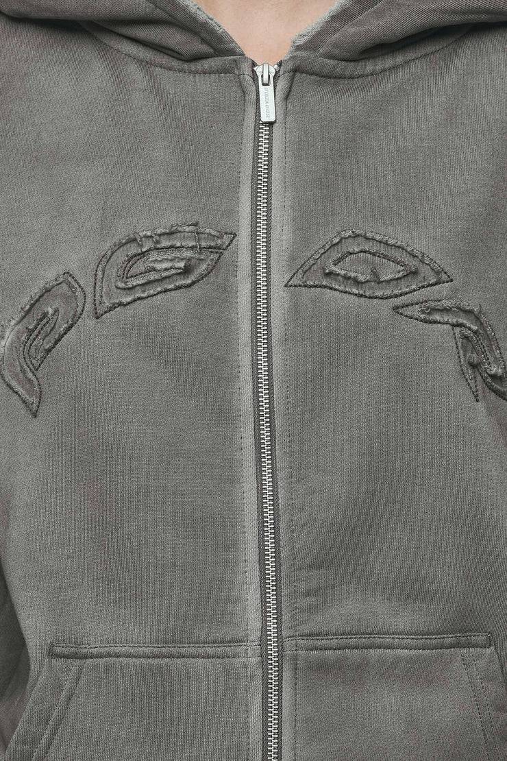 Pegador Julia Oversized Sweat Jacket Oil Dyed Deep Grey Preisnachlass