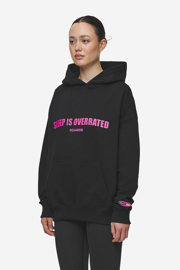 Pegador Tori Oversized Hoodie Washed Black Saisonschlussverkauf