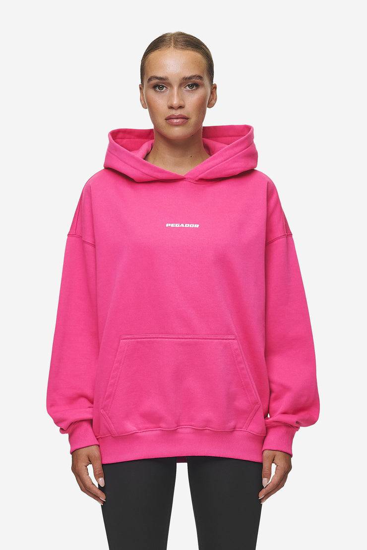 Pegador Clarita Logo Oversized Hoodie Washed Digital Pink White Gum Top Angebot