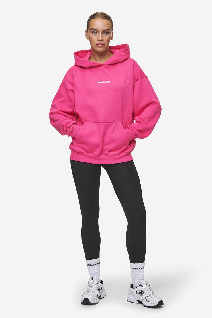 Pegador Clarita Logo Oversized Hoodie Washed Digital Pink White Gum Top Angebot