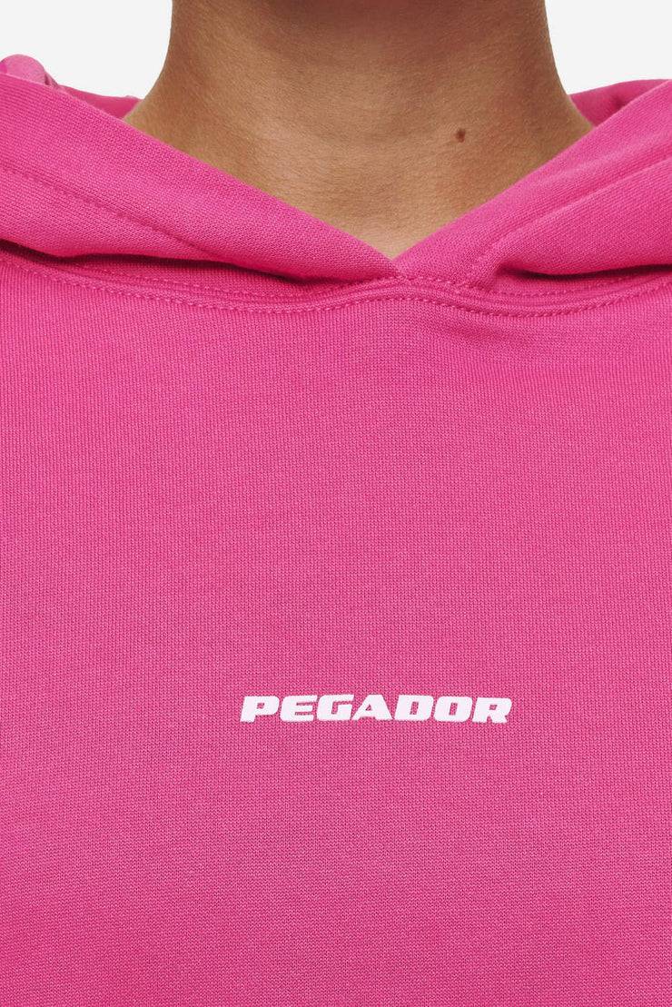 Pegador Clarita Logo Oversized Hoodie Washed Digital Pink White Gum Top Angebot