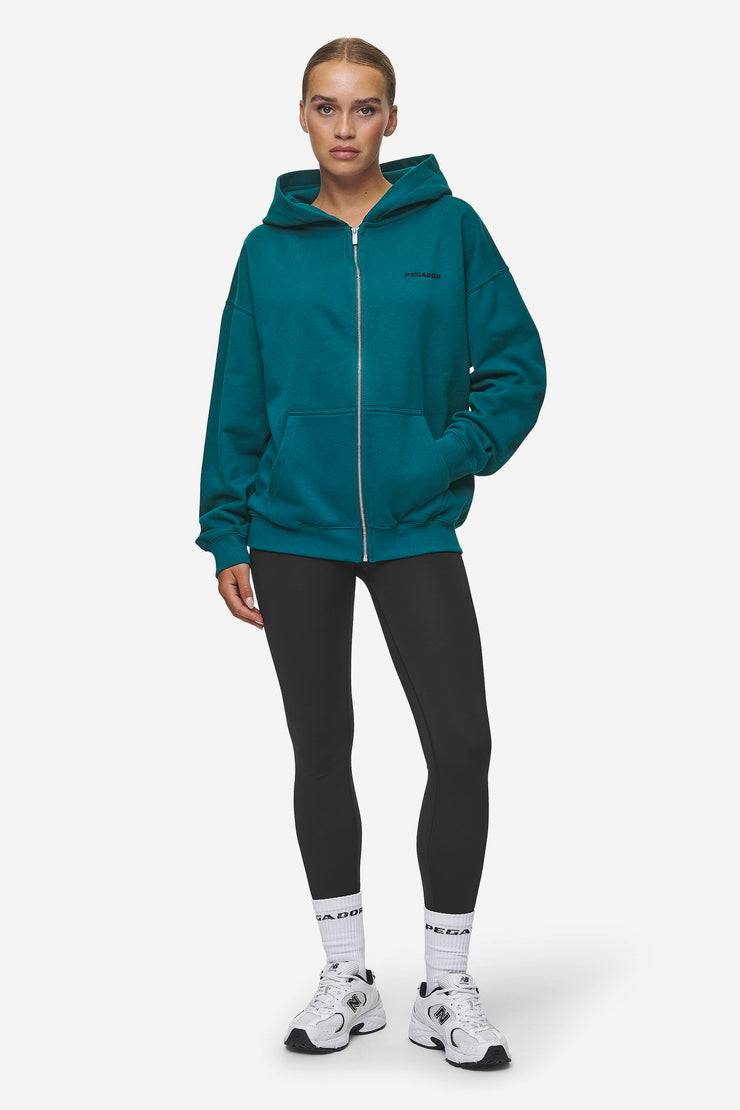 Pegador Clarita Oversized Sweat Jacket Washed Urban Turquoise Black Gum Online Outlet