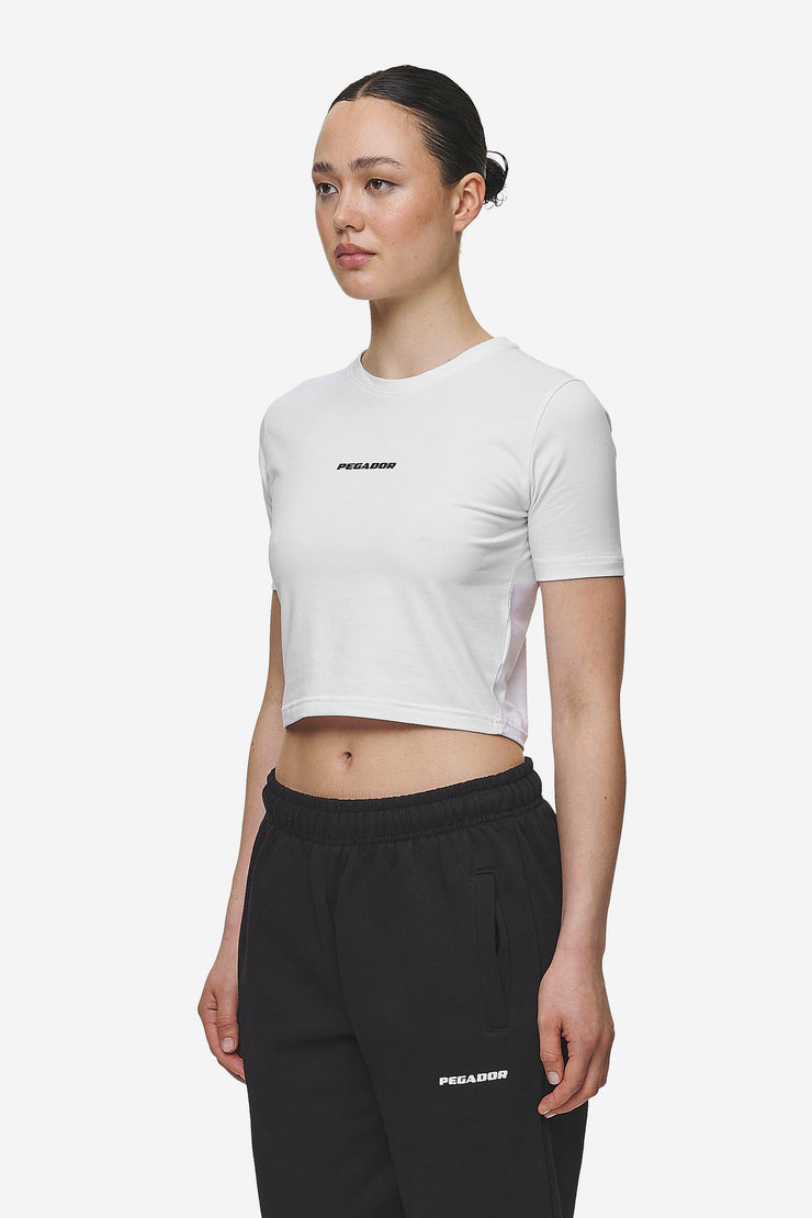 Pegador Ines Cropped Baby Tee White Black Gum Neuheiten