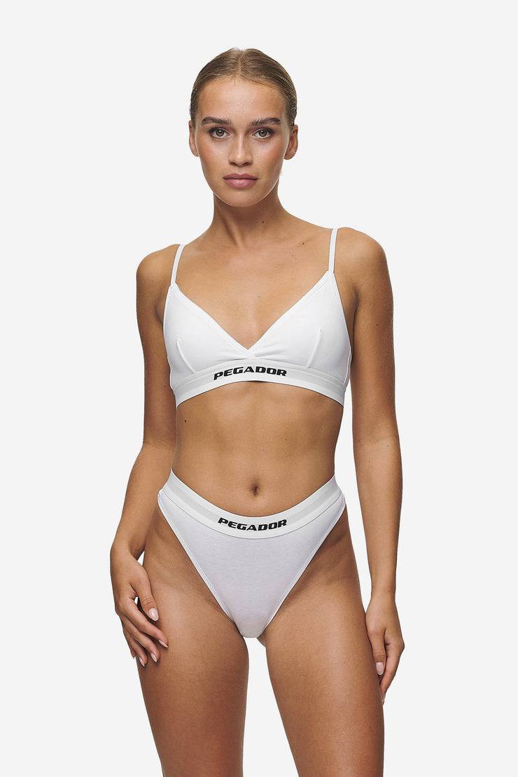 Pegador Senya Triangle Bralette White Black Räumungsverkauf