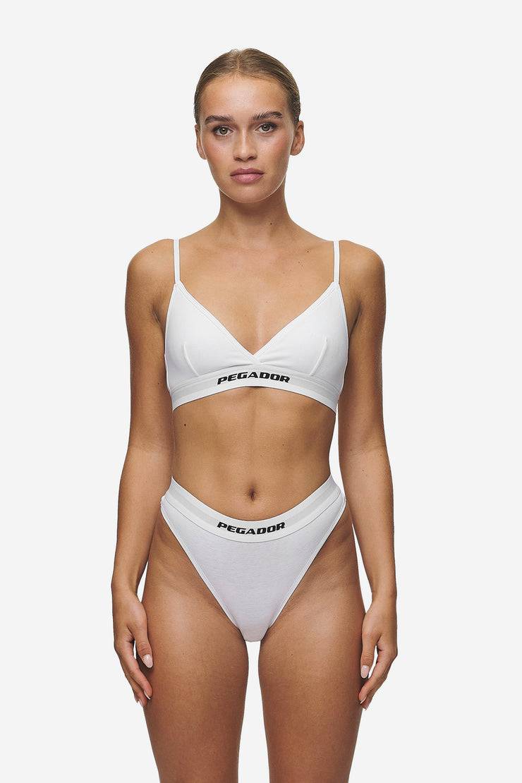 Pegador Senya Triangle Bralette White Black Räumungsverkauf