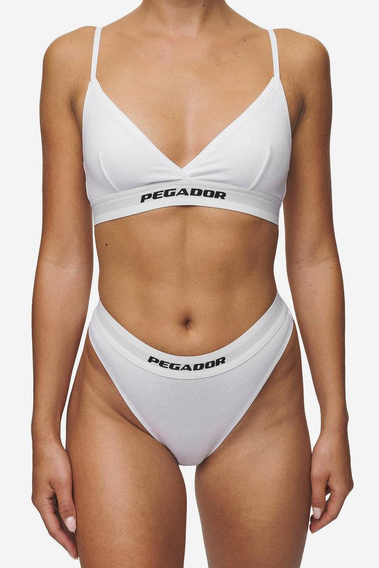 Pegador Senya Triangle Bralette White Black Räumungsverkauf