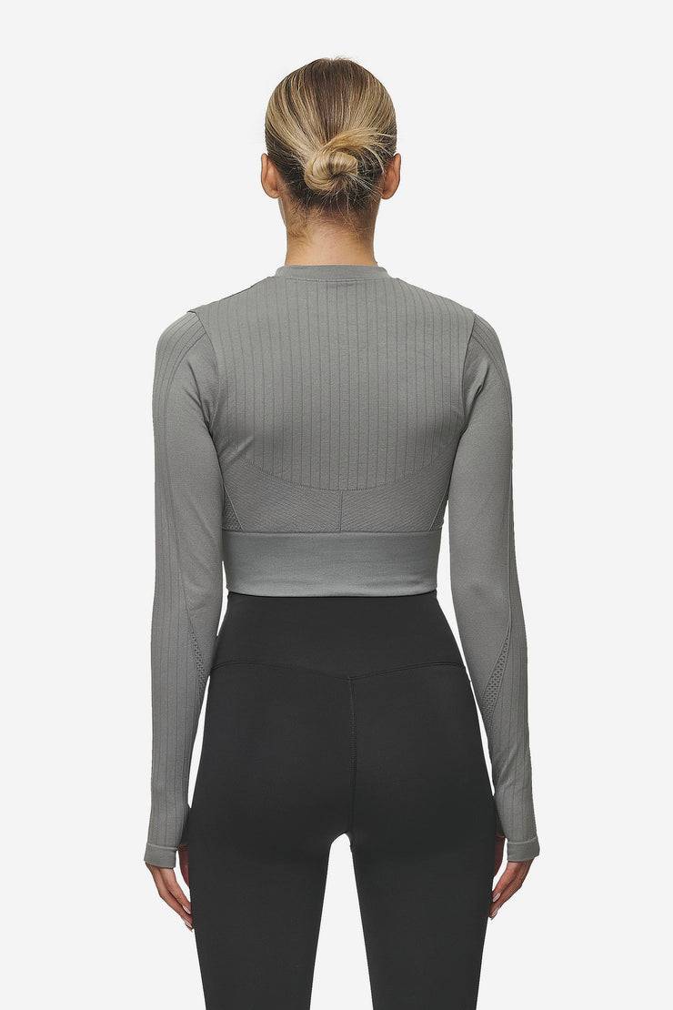 Pegador Telly Rib Longsleeve Washed Deep Grey Kostenlose Rückgabe
