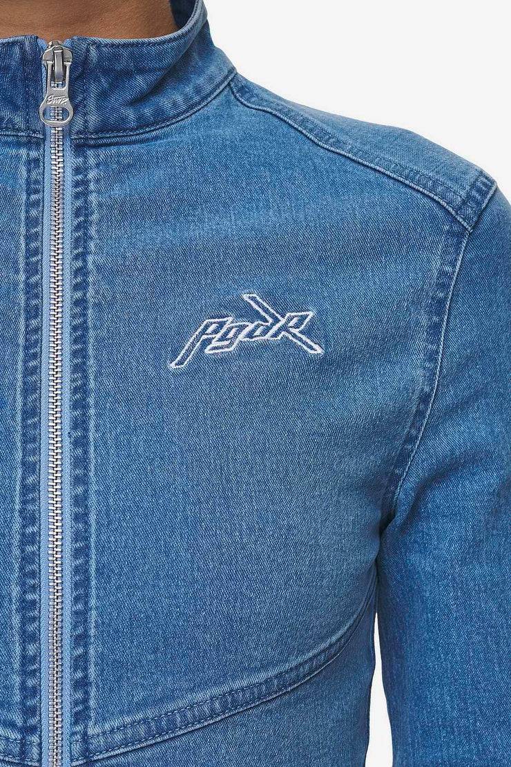 Pegador Elly Denim Biker Jacket Washed Blue Letzte 3 Tage