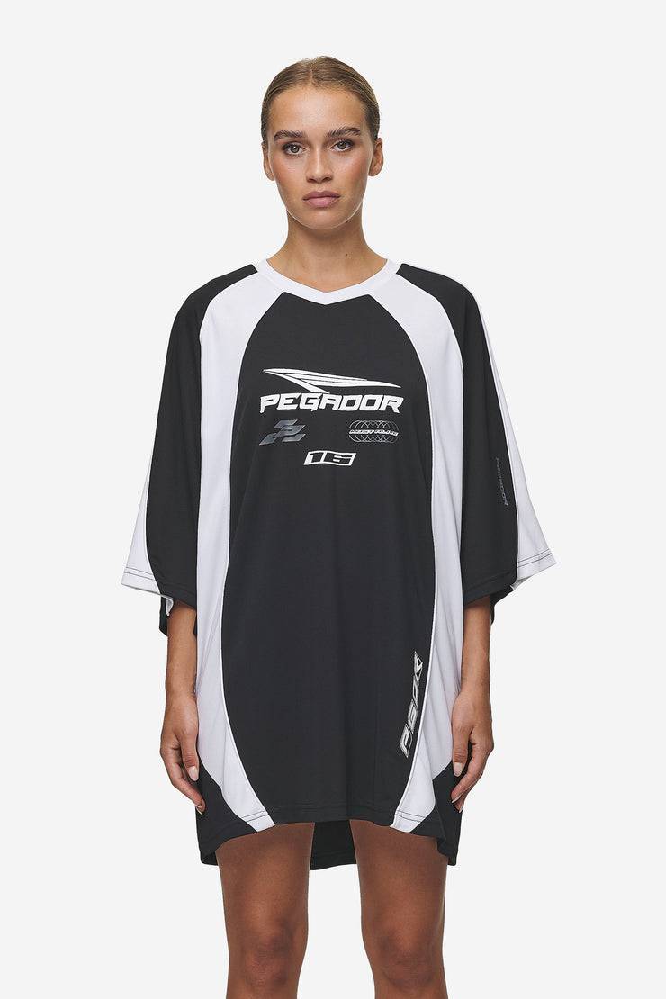Pegador Moni Tricot Dress Black White Nur für heute