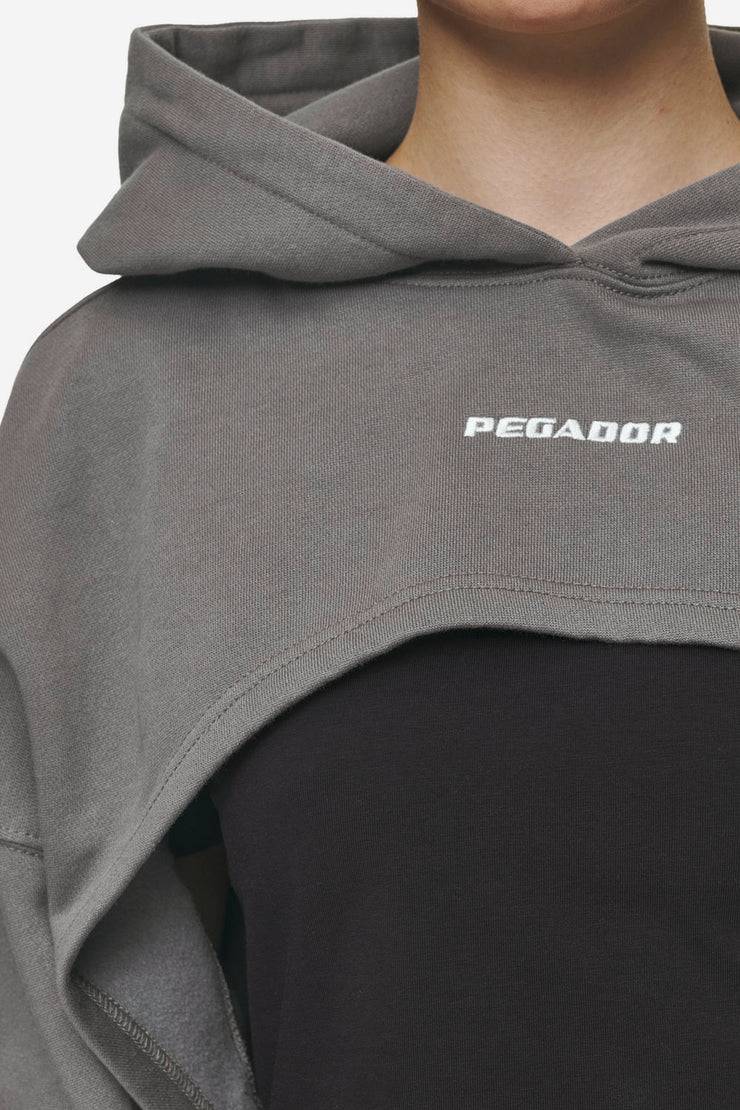 Pegador Mina Super Cropped Hoodie Washed Deep Grey Vierteljährliche Förderung