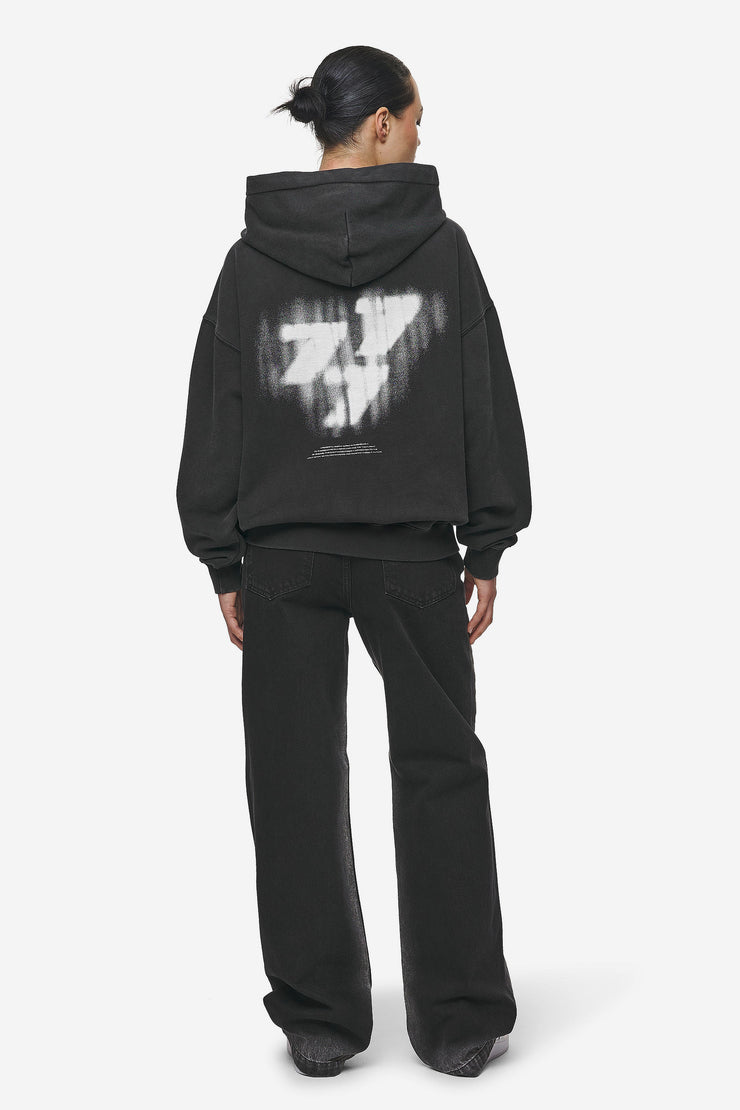 Pegador Suta Oversized Hoodie Vintage Black Super Rabatt
