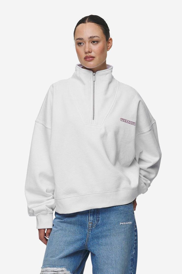 Pegador Thea Oversized Halfzip Sweater White Kostenloser Versand international