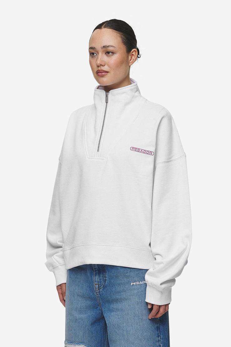 Pegador Thea Oversized Halfzip Sweater White Kostenloser Versand international
