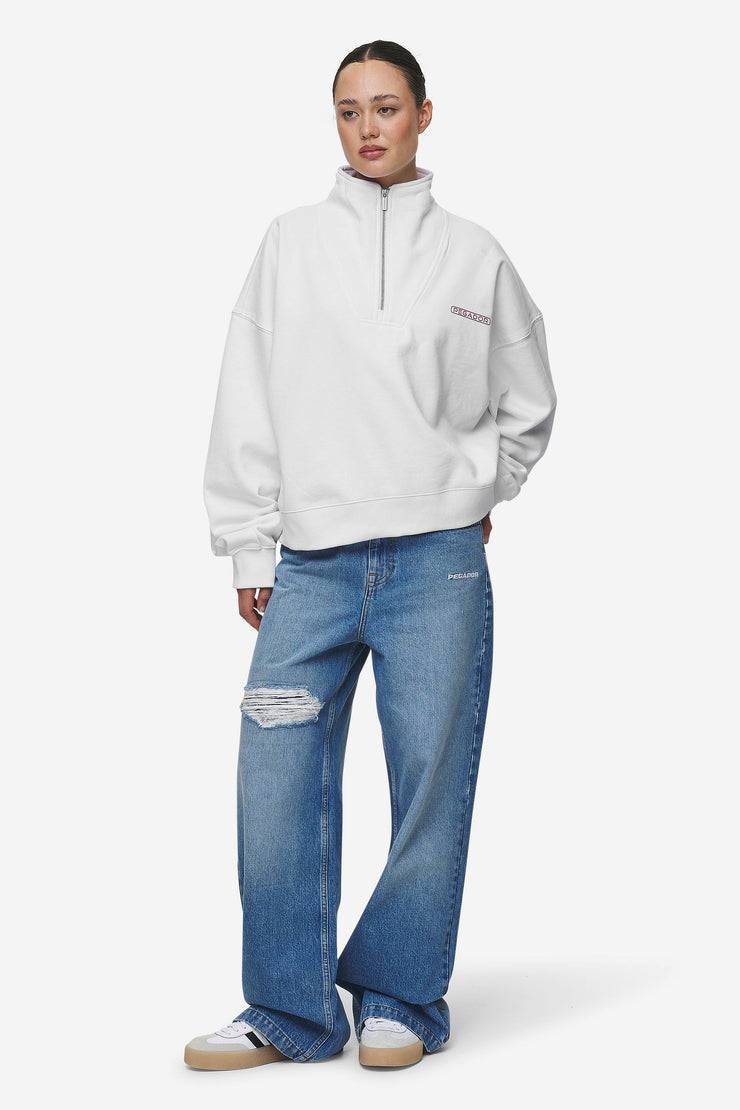 Pegador Thea Oversized Halfzip Sweater White Kostenloser Versand international