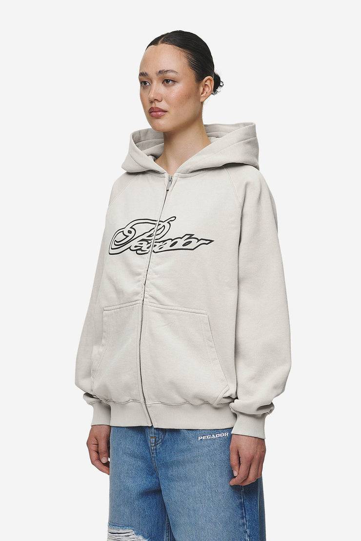 Pegador Anna Oversized Sweat Jacket Washed Moon Grey Fabrikladen