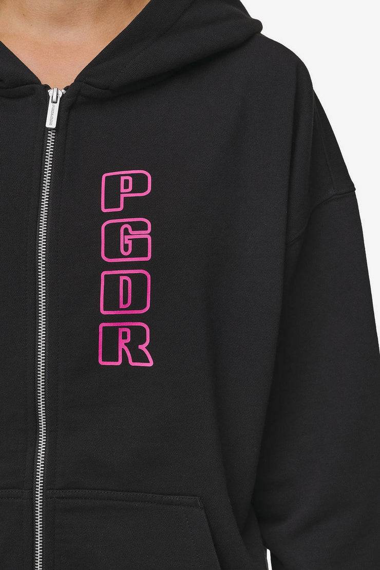 Pegador Skyla Oversized Sweat Jacket Heavy Washed Black Im Verkauf