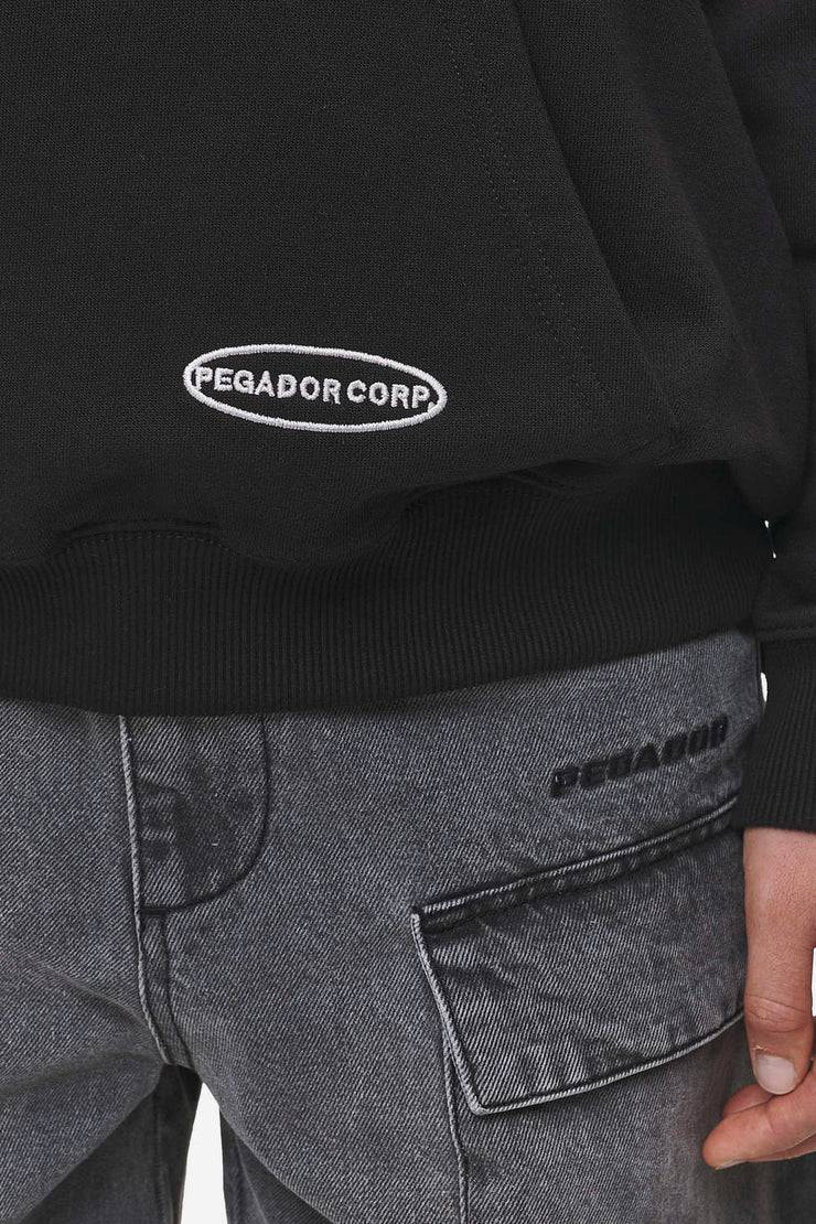 Pegador Sora Oversized Hoodie Washed Black zollfrei