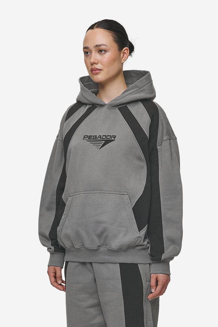 Pegador Amira Oversized Hoodie Washed Deep Grey Black Online