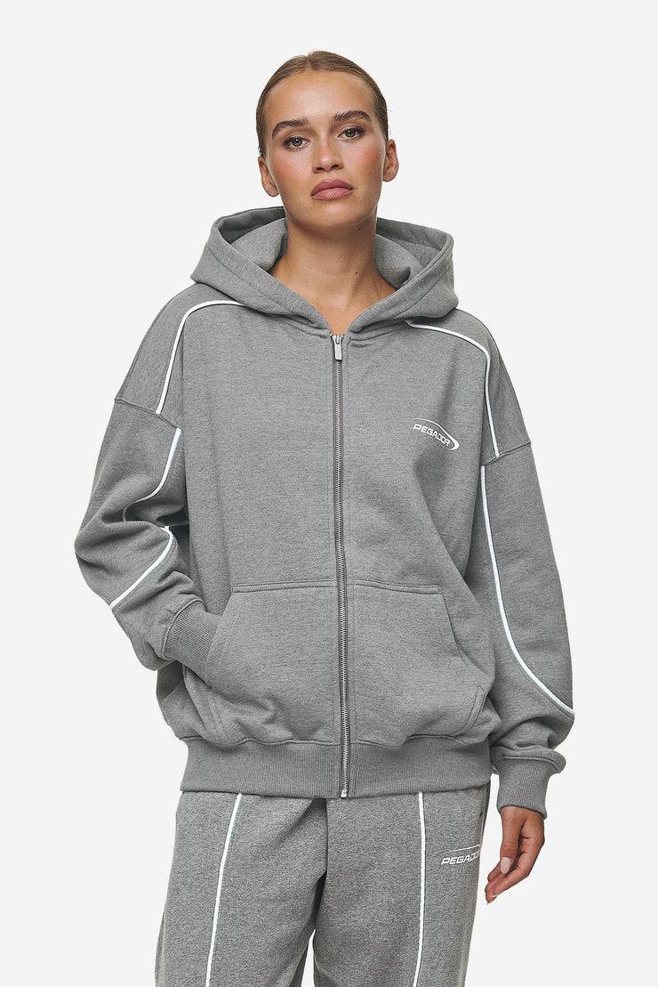 Pegador Silvi Oversized Sweat Jacket Deep Grey Melange Auslauf