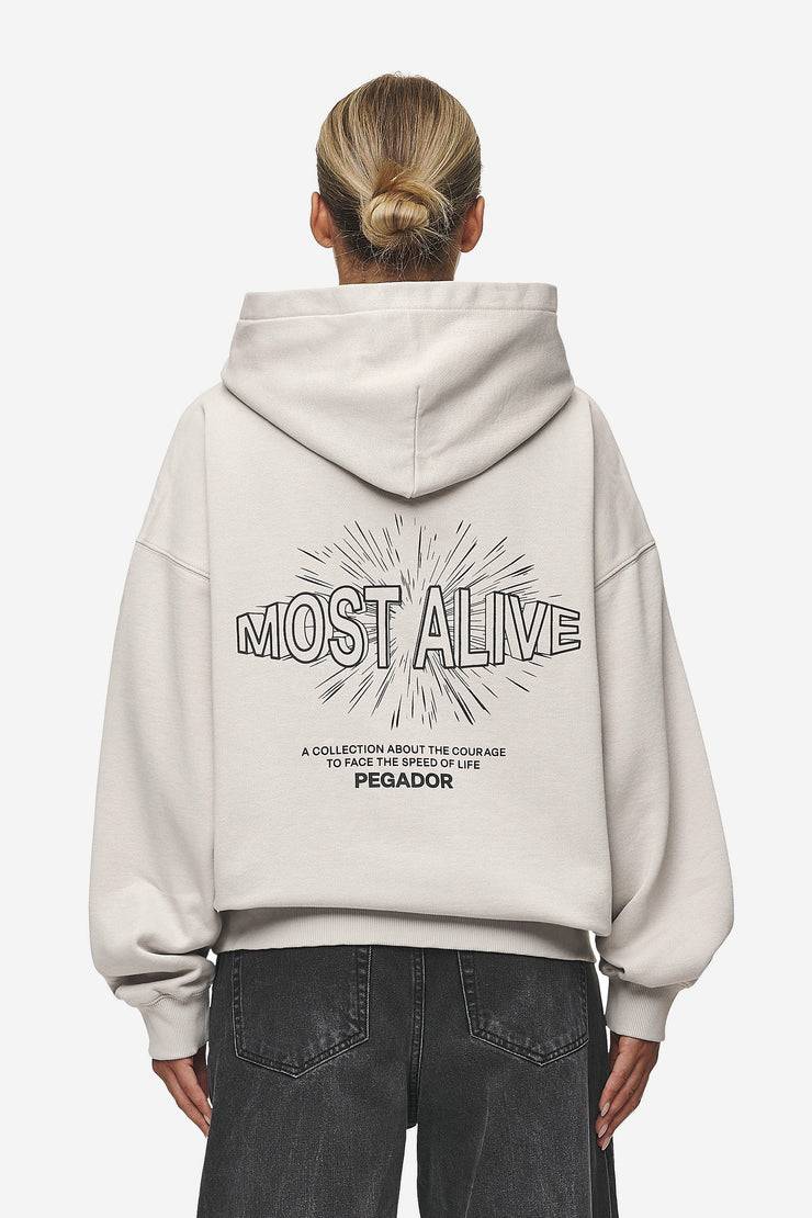 Pegador Nisa Oversized Hoodie Washed Moon Grey Hotsell