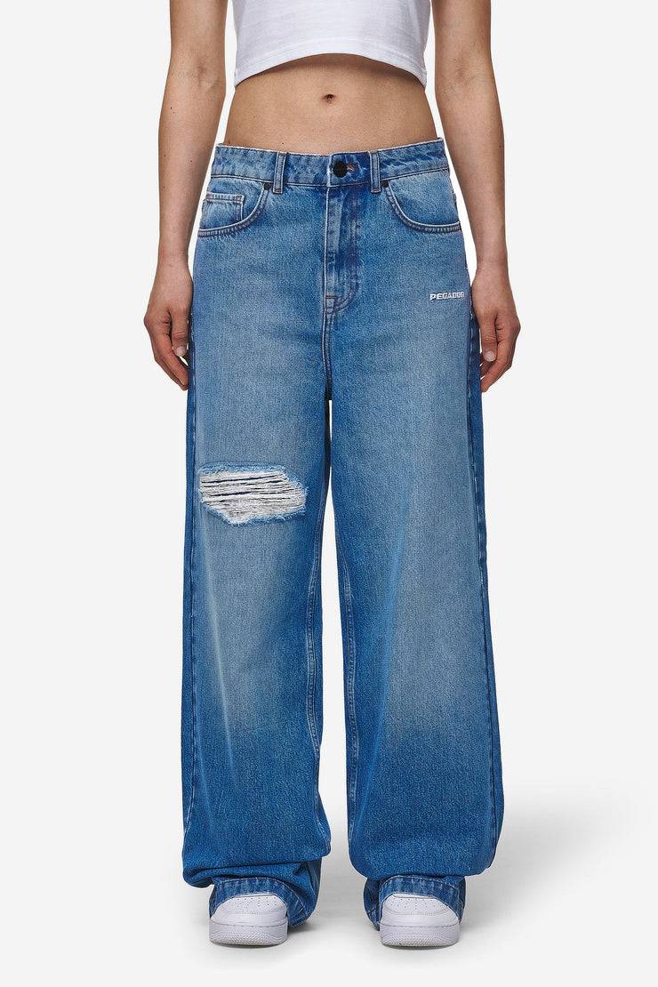Pegador Mally Super Baggy Jeans Washed Blue Blitzverkäufe