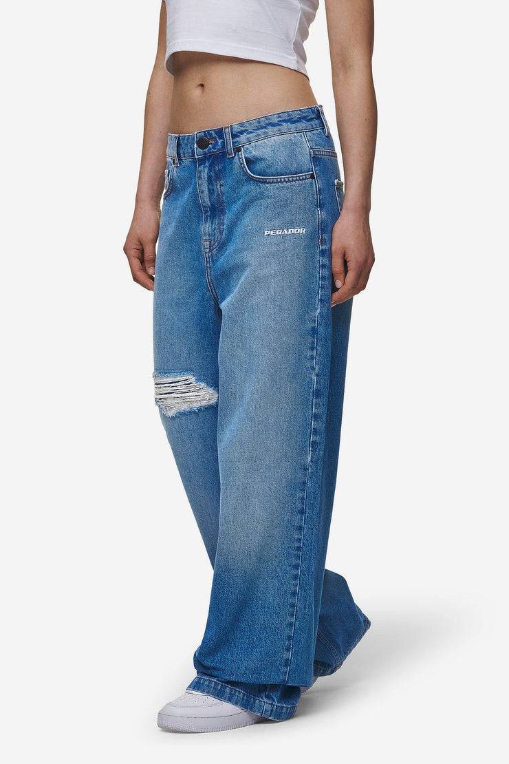 Pegador Mally Super Baggy Jeans Washed Blue Blitzverkäufe