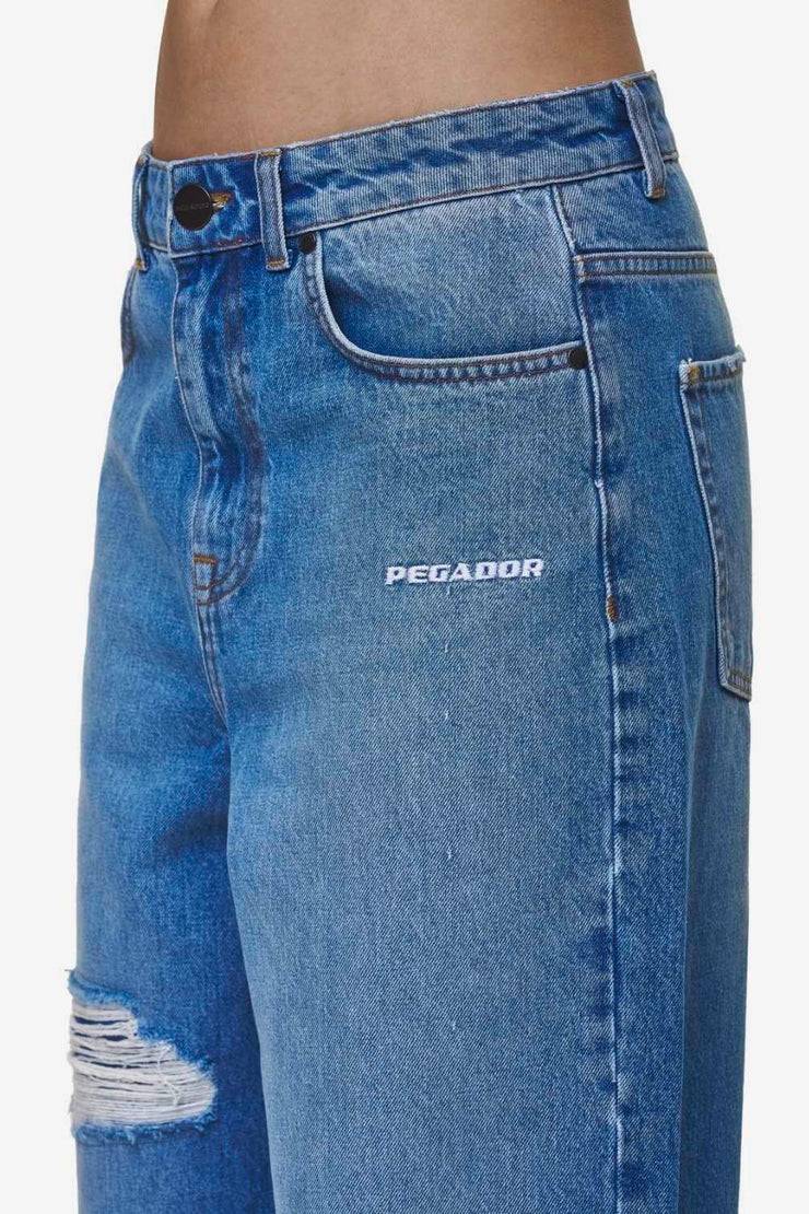 Pegador Mally Super Baggy Jeans Washed Blue Blitzverkäufe