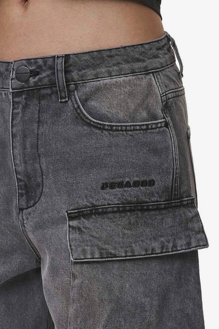 Pegador Leli High Waist Cargo Jeans Washed Deep Grey Limitierter Zeitrabatt