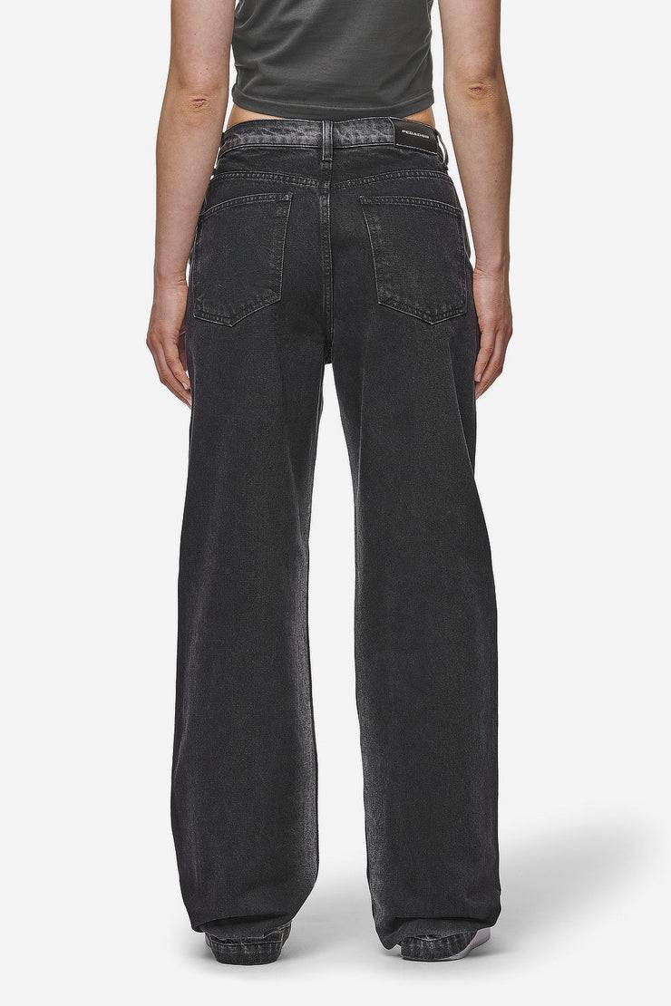 Pegador Gina Sprayed Wide Leg Jeans Washed Black White Fabrik Onlineshop