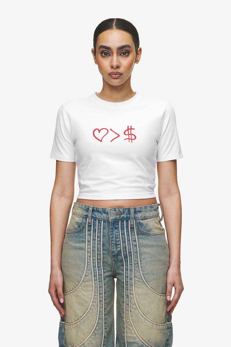 Pegador Jayde Baby Tee White Red Fabrikpreis