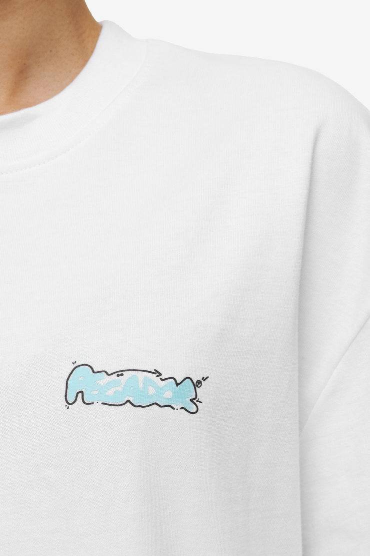 Pegador Barret Oversized Tee White Rabatt