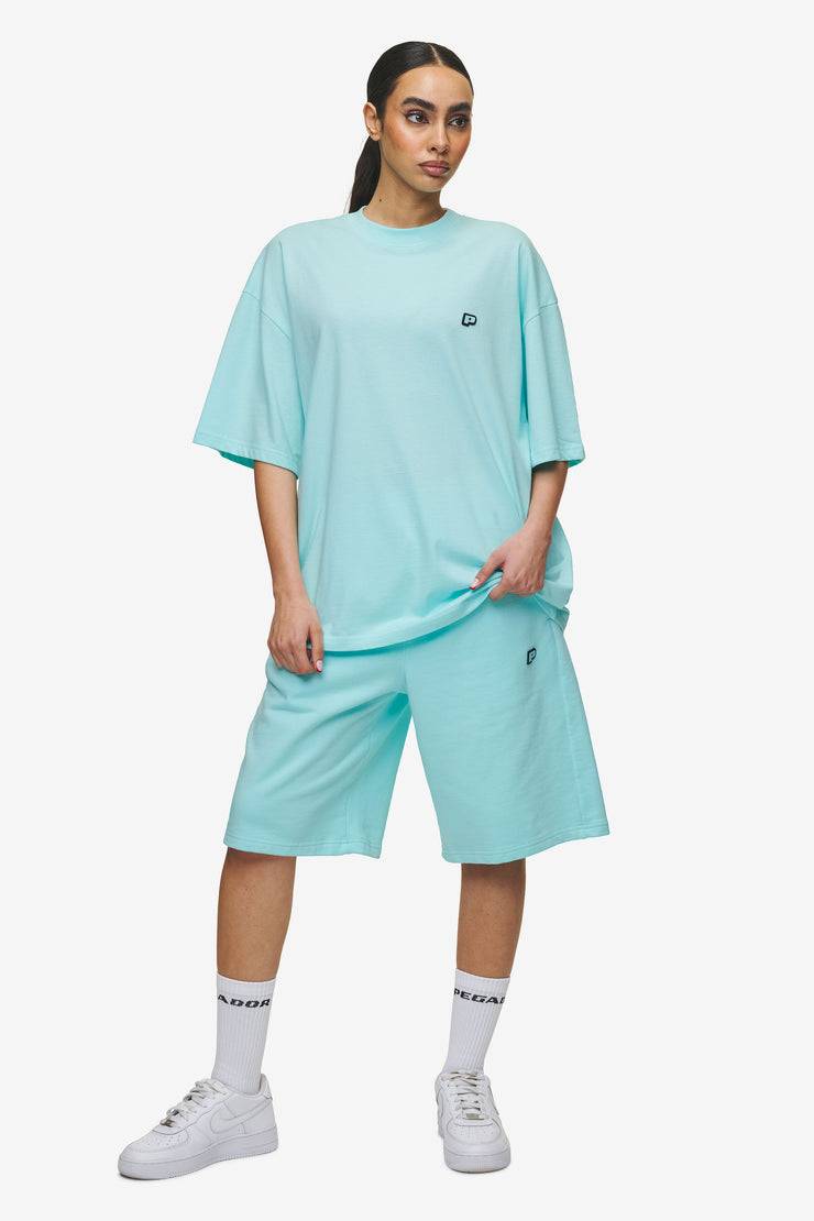 Pegador Leono Overknee Heavy Sweat Shorts Washed Sky Blue Gum Preisnachlass