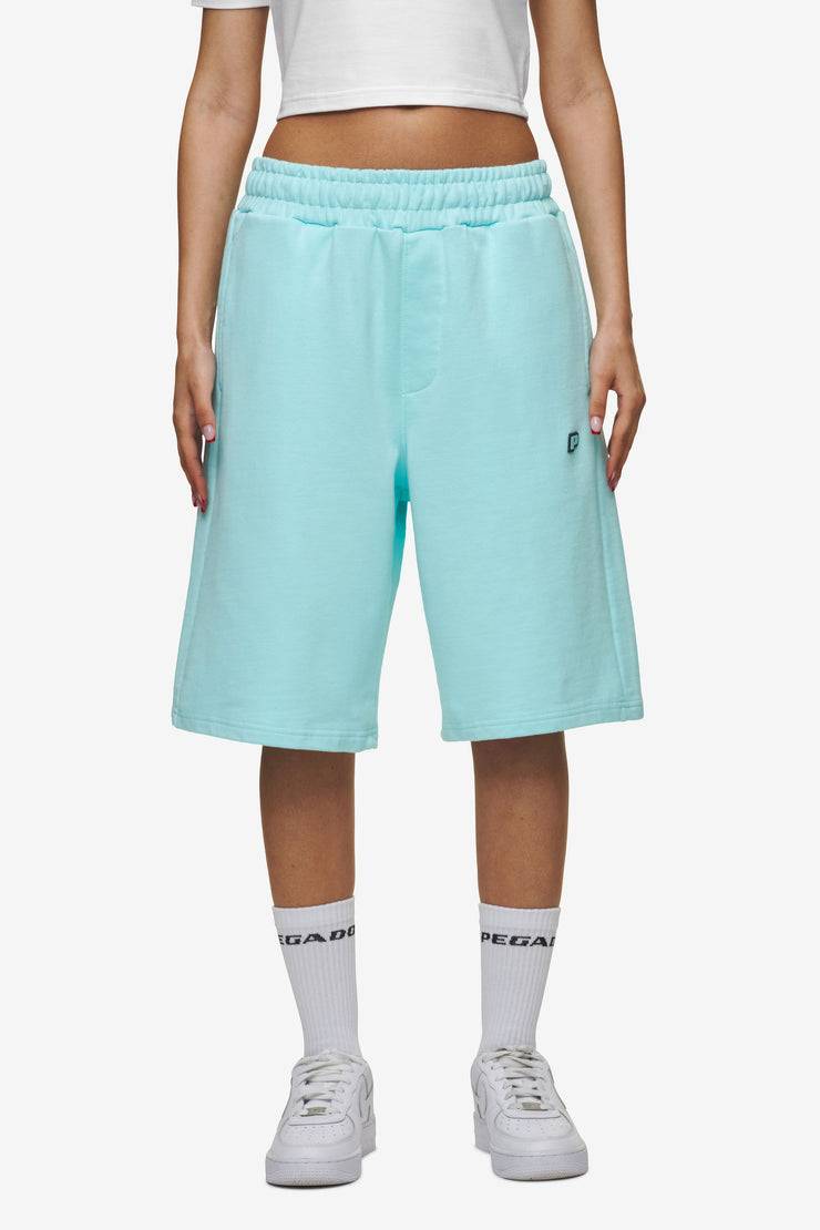 Pegador Leono Overknee Heavy Sweat Shorts Washed Sky Blue Gum Preisnachlass