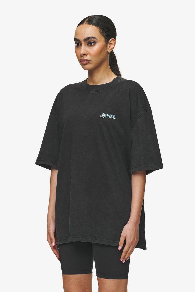 Pegador Patino Oversized Tee Vintage Black Lagerräumung