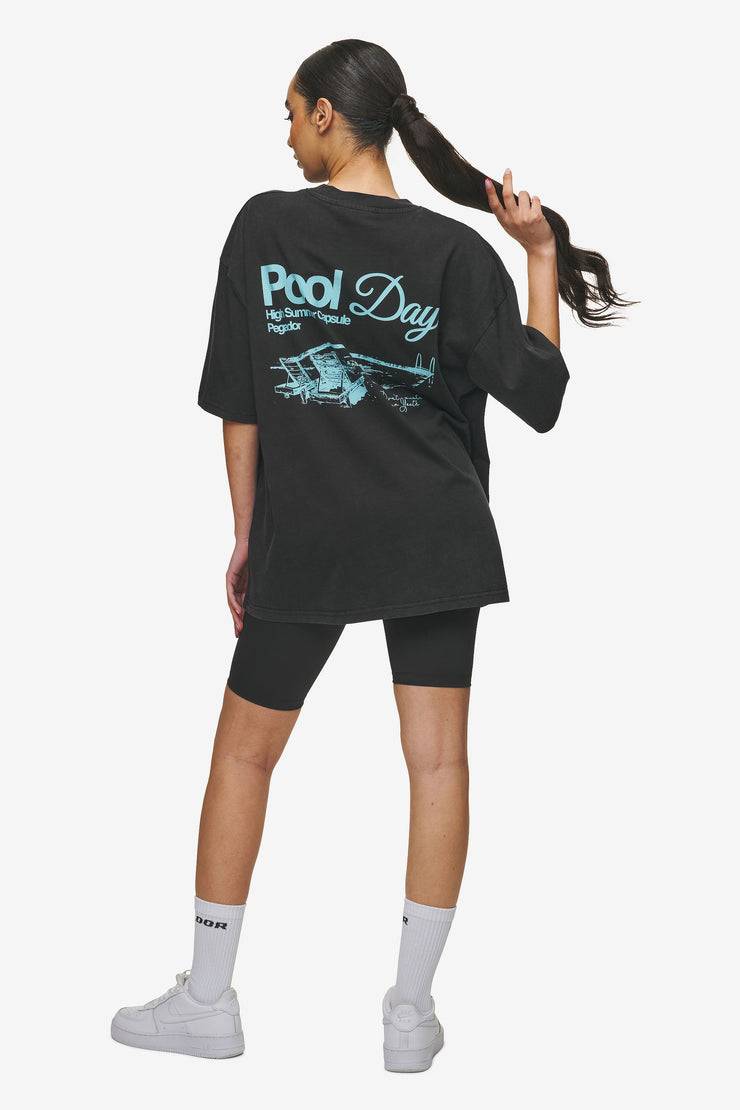 Pegador Patino Oversized Tee Vintage Black Lagerräumung