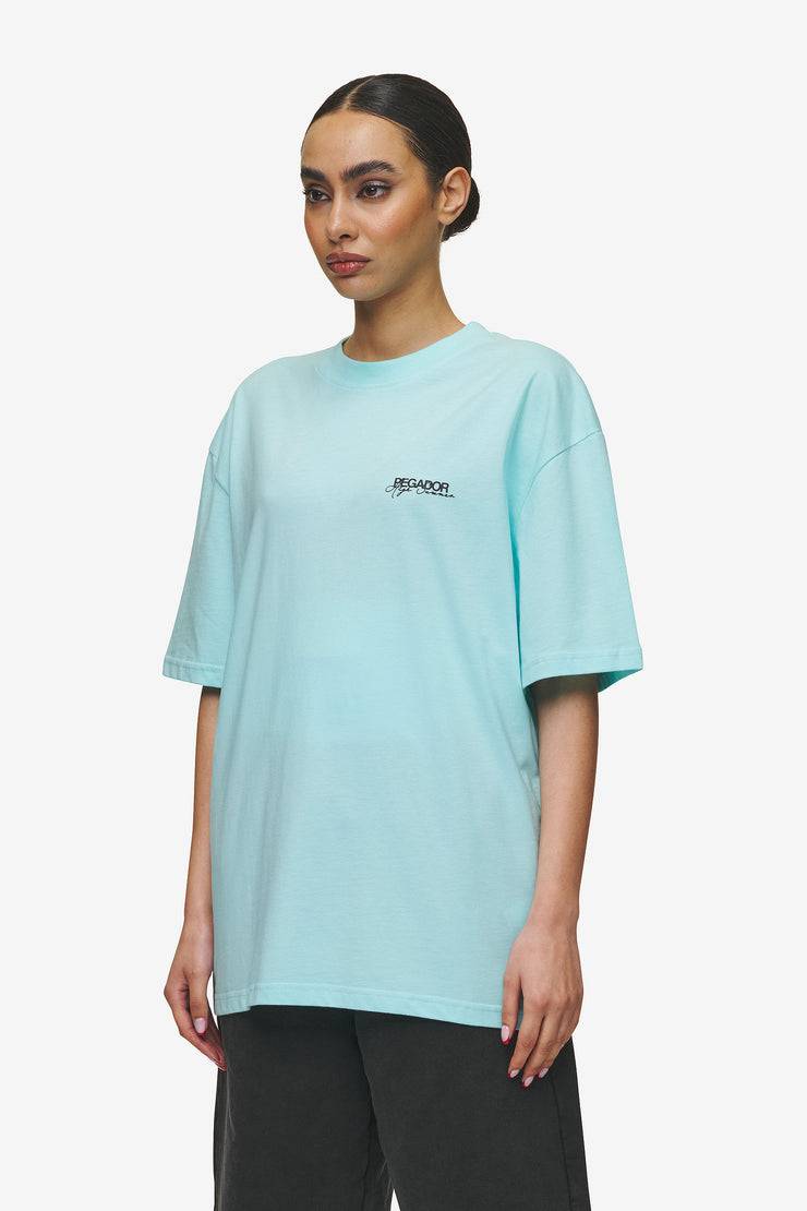 Pegador Patino Oversized Tee Washed Sky Blue Heißer Verkauf