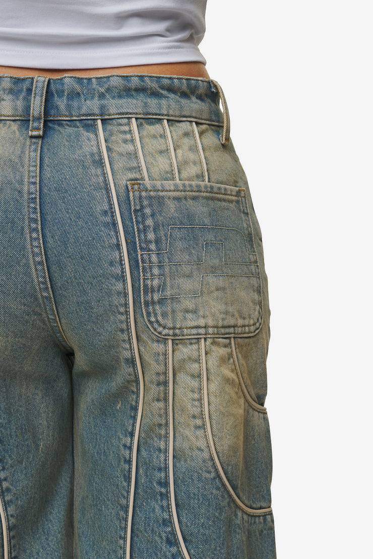 Pegador Treasure Jorts Vintage Blue Neueste Mode