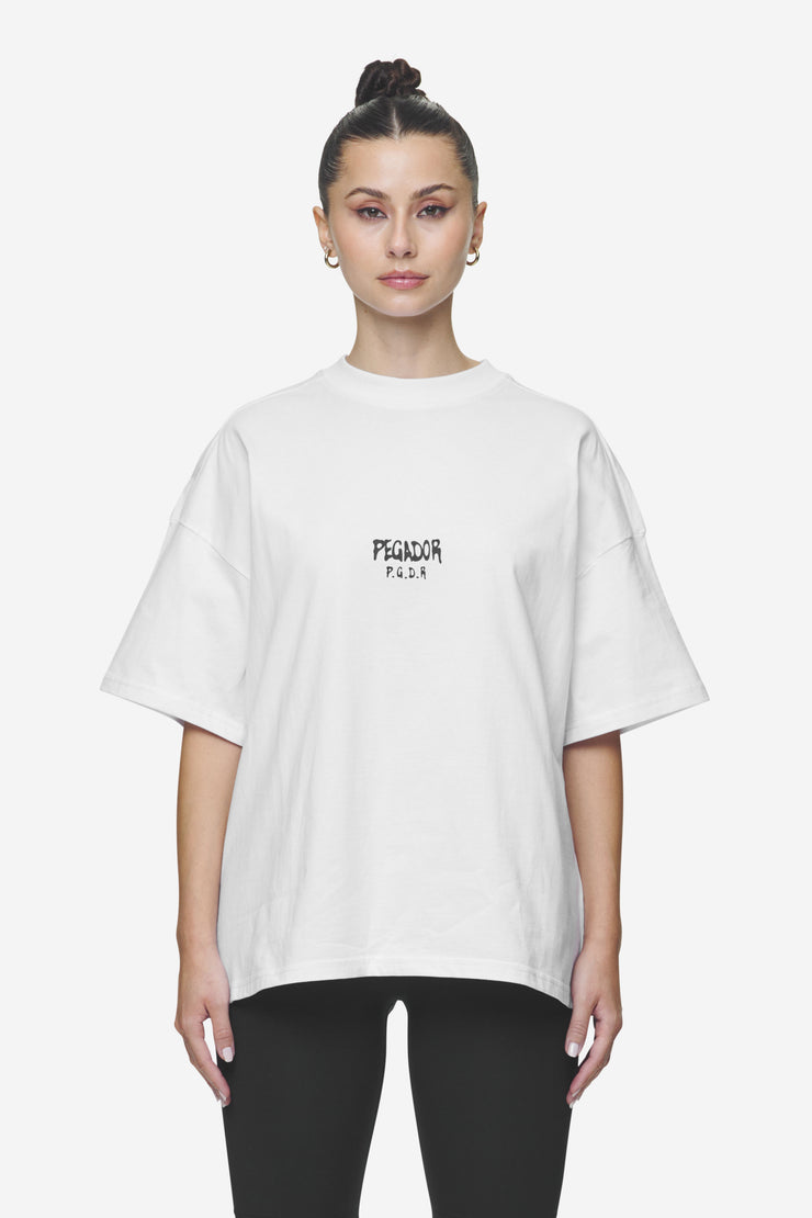 Pegador Ramira Heavy Oversized Tee White Zeitlich begrenztes Angebot