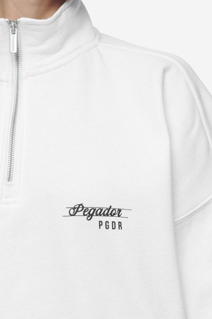 Pegador Luz Oversized Halfzip Sweater White Große Rabatte