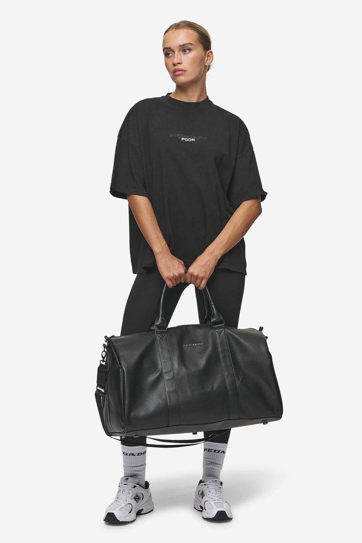 Pegador Strahan Logo Faux Leather Weekender Black Riesige Ersparnisse